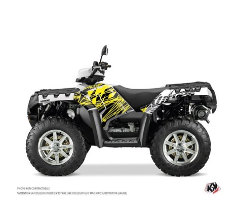 Kit Déco Quad Eraser Fluo Polaris 1000 Sportsman Forest Jaune (2010-2012)