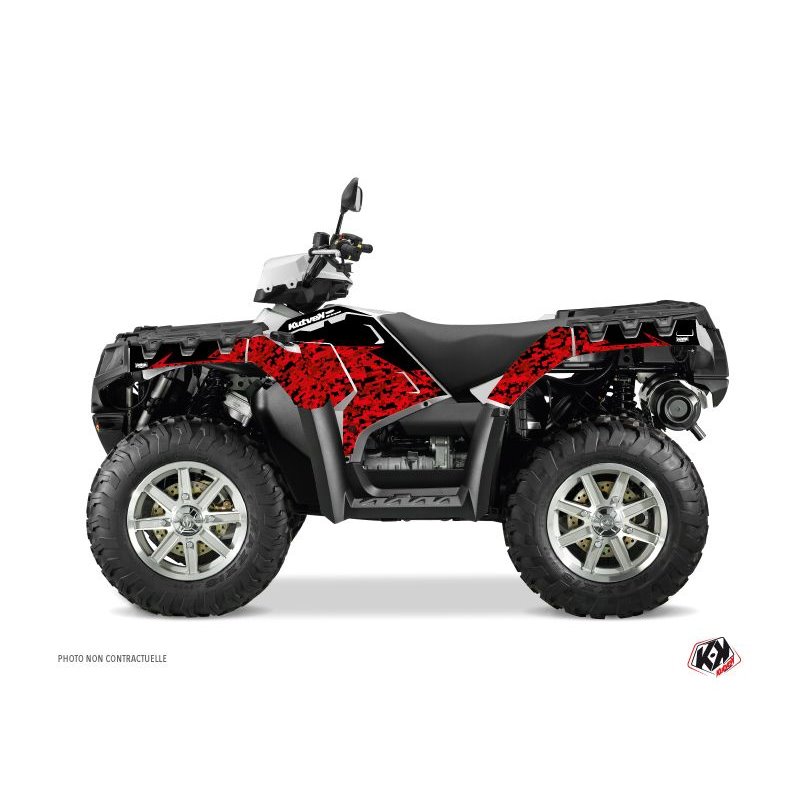 Kit Déco Quad Predator Polaris 1000 Sportsman Forest Rouge Noir (2010-2012)