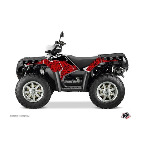 Kit Déco Quad Predator Polaris 1000 Sportsman Forest Rouge Noir (2010-2012)