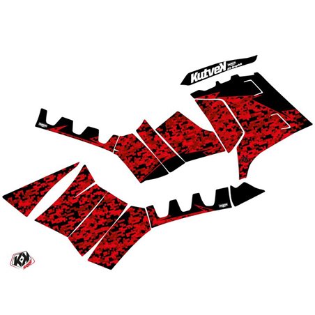 Kit Déco Quad Predator Polaris 1000 Sportsman Forest Rouge Noir (2010-2012)