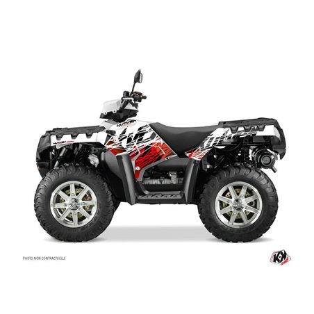 Kit Déco Quad Eraser Polaris 1000 Sportsman Forest Rouge Blanc (2010-2012)
