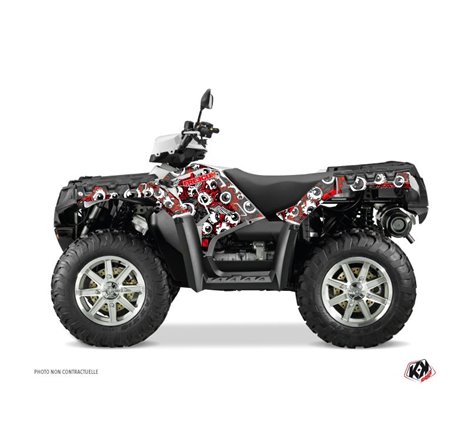 Kit Déco Quad Freegun Eyed Polaris 1000 Sportsman Forest Rouge Gris (2010-2012)