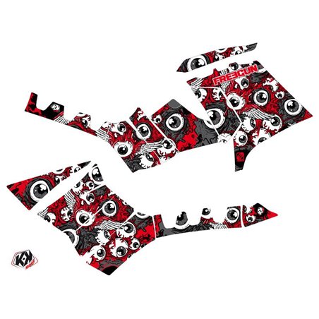 Kit Déco Quad Freegun Eyed Polaris 1000 Sportsman Forest Rouge Gris (2010-2012)