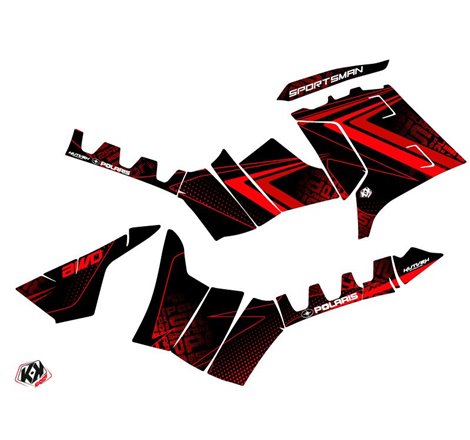 Kit Déco Quad Rock Polaris 1000 Sportsman Touring Noir Rouge (2010-2012)