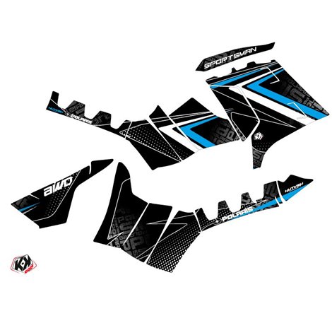 Kit Déco Quad Rock Polaris 1000 Sportsman Touring Noir Bleu (2010-2012)