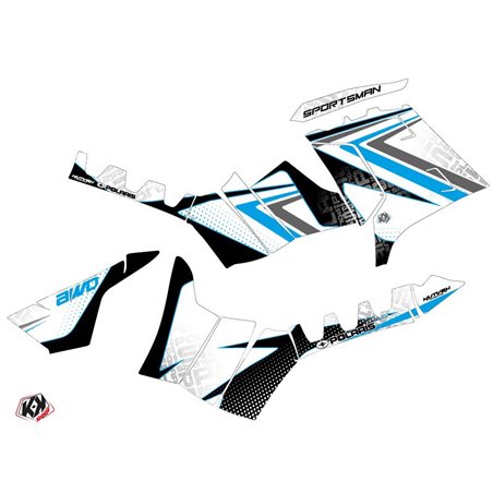 Kit Déco Quad Rock Polaris 1000 Sportsman Touring Blanc Bleu (2010-2012)