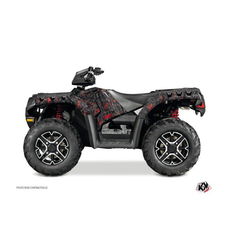 Kit Déco Quad Camo Polaris 1000 Sportsman Touring Noir Rouge (2010-2012)