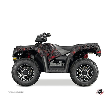 Kit Déco Quad Camo Polaris 1000 Sportsman Touring Noir Rouge (2010-2012)