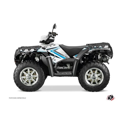 Kit Déco Quad Rock Polaris 1000 Sportsman Touring Blanc Bleu (2013-2023)
