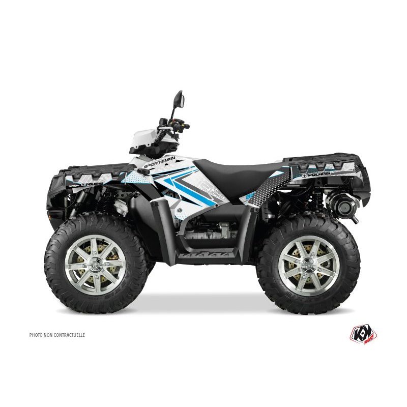 Kit Déco Quad Rock Polaris 1000 Sportsman Touring Blanc Bleu (2013-2023)