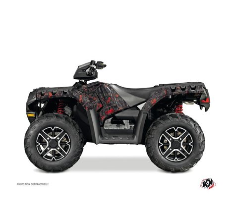 Kit Déco Quad Camo Polaris 1000 Sportsman Touring Noir Rouge (2013-2023)