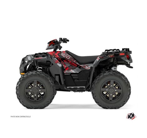 Kit Déco Quad Evil Polaris 1000 Sportsman XP Forest Gris Rouge (2017-2021)