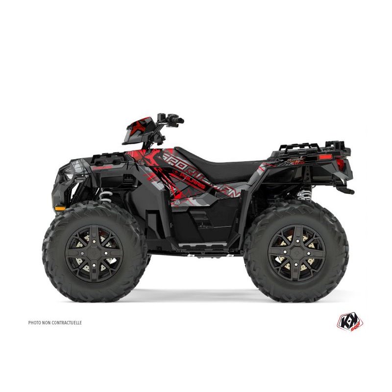 Kit Déco Quad Evil Polaris 1000 Sportsman XP Forest Gris Rouge (2017-2021)