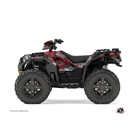 Kit Déco Quad Evil Polaris 1000 Sportsman XP Forest Gris Rouge (2017-2021)