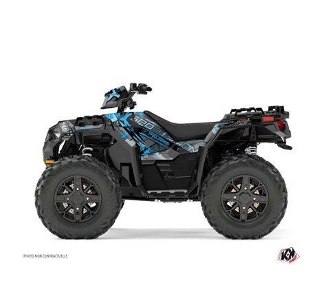 Kit Déco Quad Evil Polaris 1000 Sportsman XP Forest Gris Bleu (2017-2021)
