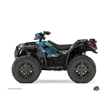 Kit Déco Quad Evil Polaris 1000 Sportsman XP Forest Gris Bleu (2017-2021)