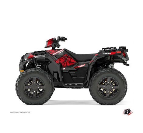 Kit Déco Quad Spin Polaris 1000 Sportsman XP Forest Noir Rouge (2017-2021)