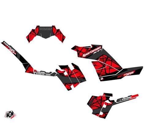 Kit Déco Quad Spin Polaris 1000 Sportsman XP Forest Noir Rouge (2017-2021)