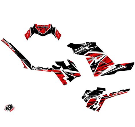 Kit Déco Quad Jungle Polaris 1000 Sportsman XP Forest Noir Rouge (2017-2021)