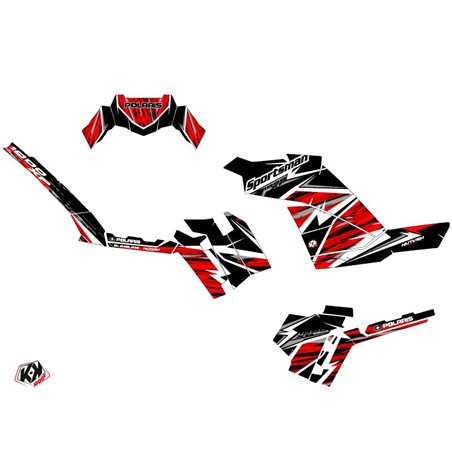 Kit Déco Quad Jungle Polaris 1000 Sportsman XP Forest Noir Rouge (2017-2021)