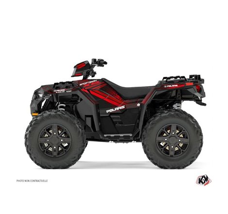 Kit Déco Quad Rock Polaris 1000 Sportsman XP Forest Noir Rouge (2017-2021)
