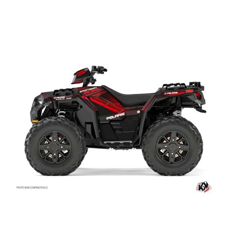 Kit Déco Quad Rock Polaris 1000 Sportsman XP Forest Noir Rouge (2017-2021)