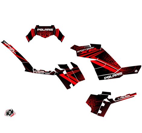 Kit Déco Quad Rock Polaris 1000 Sportsman XP Forest Noir Rouge (2017-2021)