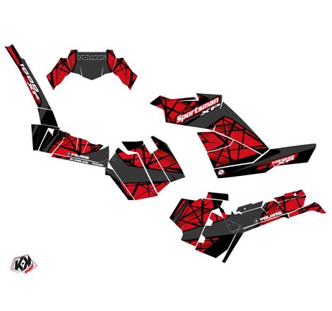 Kit Déco Quad Spin Polaris 1000 Sportsman XP S Forest Noir Rouge (2020-2023)