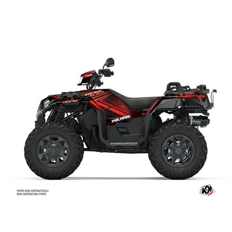 Kit Déco Quad Rock Polaris 1000 Sportsman XP S Forest Noir Rouge (2020-2023)