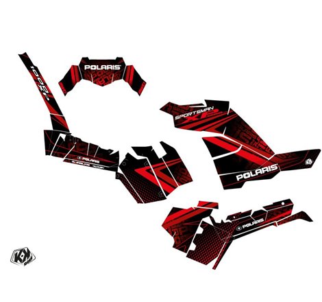 Kit Déco Quad Rock Polaris 1000 Sportsman XP S Forest Noir Rouge (2020-2023)