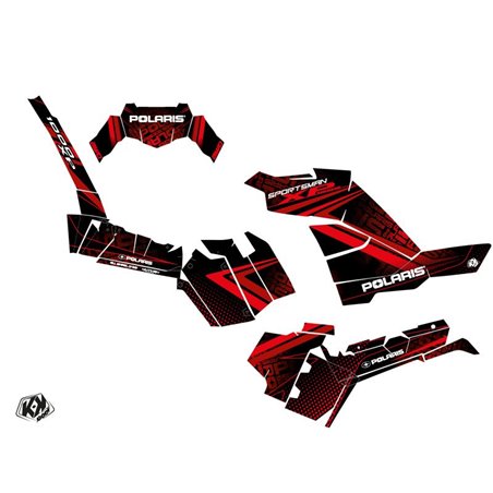 Kit Déco Quad Rock Polaris 1000 Sportsman XP S Forest Noir Rouge (2020-2023)