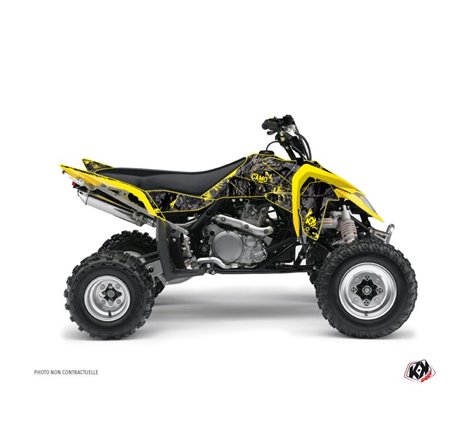 Kit Déco Quad Camo Suzuki 450 LTR Noir Jaune (2007-2014)