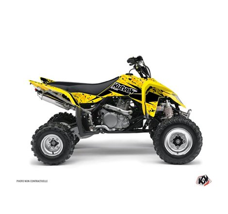 Kit Déco Quad Predator Suzuki 450 LTR Noir Jaune (2007-2014)
