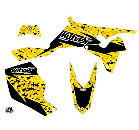 Kit Déco Quad Predator Suzuki 450 LTR Noir Jaune (2007-2014)
