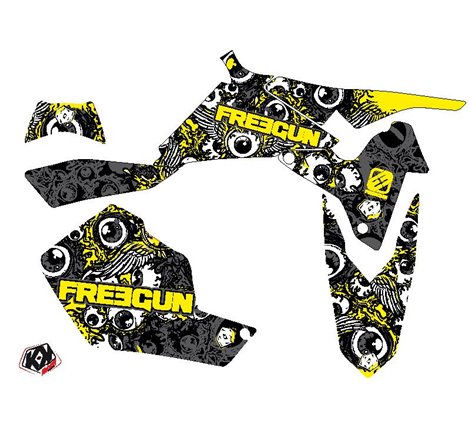 Kit Déco Quad Freegun Eyed Suzuki 450 LTR Jaune (2007-2014)