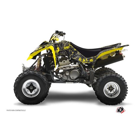 Kit Déco Quad Camo Suzuki 400 LTZ Noir Jaune (2003-2008)