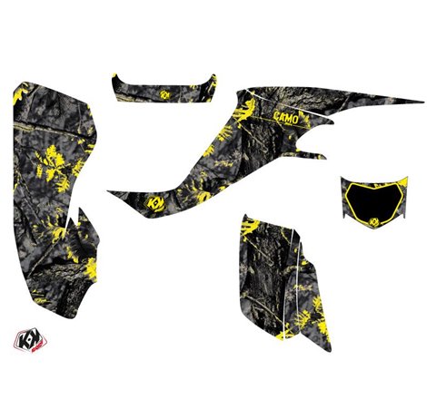 Kit Déco Quad Camo Suzuki 400 LTZ Noir Jaune (2003-2008)