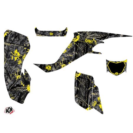 Kit Déco Quad Camo Suzuki 400 LTZ Noir Jaune (2003-2008)