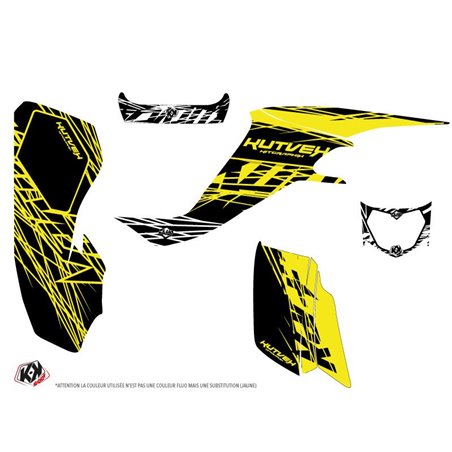 Kit Déco Quad Eraser Fluo Suzuki 400 LTZ Jaune (2003-2008)