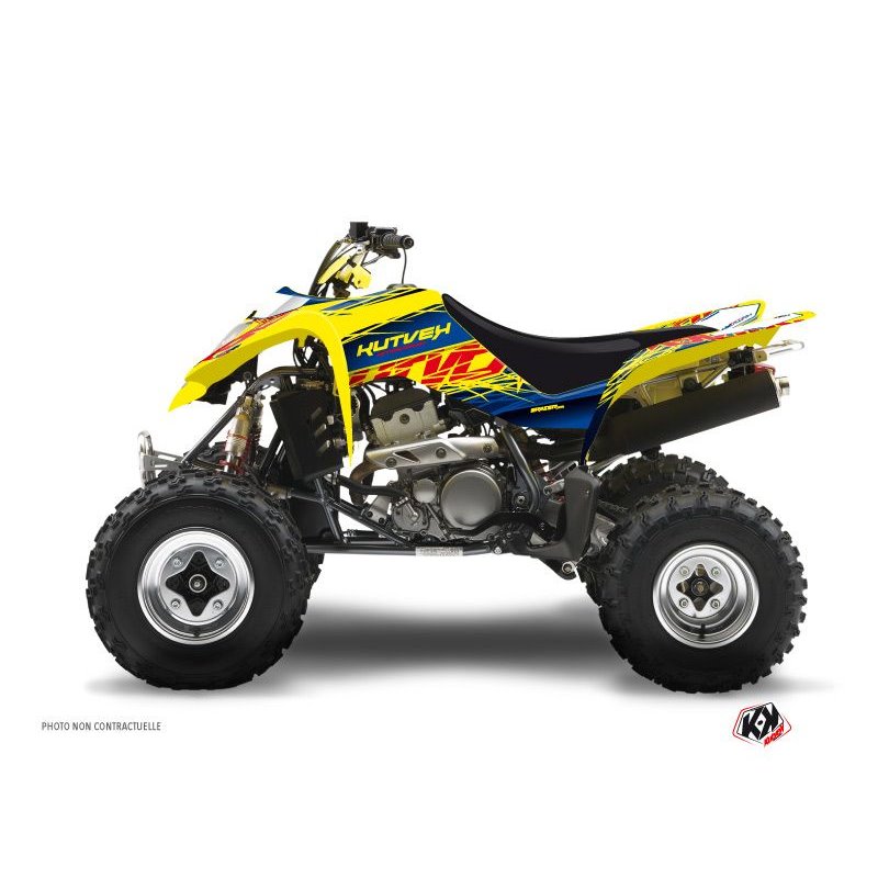 Kit Déco Quad Eraser Suzuki 400 LTZ Bleu Jaune (2003-2008)