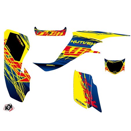 Kit Déco Quad Eraser Suzuki 400 LTZ Bleu Jaune (2003-2008)
