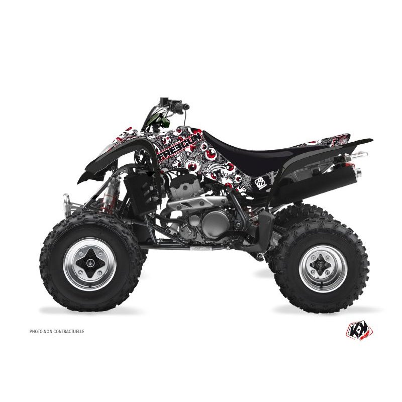 Kit Déco Quad Freegun Eyed Suzuki 400 LTZ Gris Rouge (2003-2008)