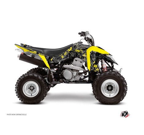 Kit Déco Quad Camo Suzuki 400 LTZ IE Noir Jaune (2009-2011)