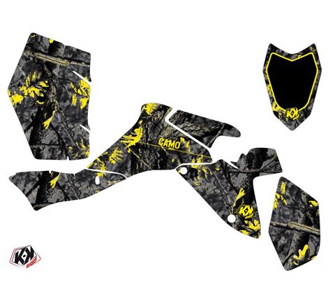Kit Déco Quad Camo Suzuki 400 LTZ IE Noir Jaune (2009-2011)