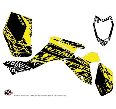 Kit Déco Quad Eraser Fluo Suzuki 400 LTZ IE Jaune (2009-2011)
