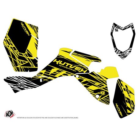 Kit Déco Quad Eraser Fluo Suzuki 400 LTZ IE Jaune (2009-2011)