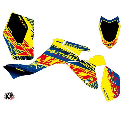 Kit Déco Quad Eraser Suzuki 400 LTZ IE Bleu Jaune (2009-2011)