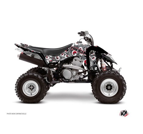 Kit Déco Quad Freegun Eyed Suzuki 400 LTZ IE Gris Rouge (2009-2011)