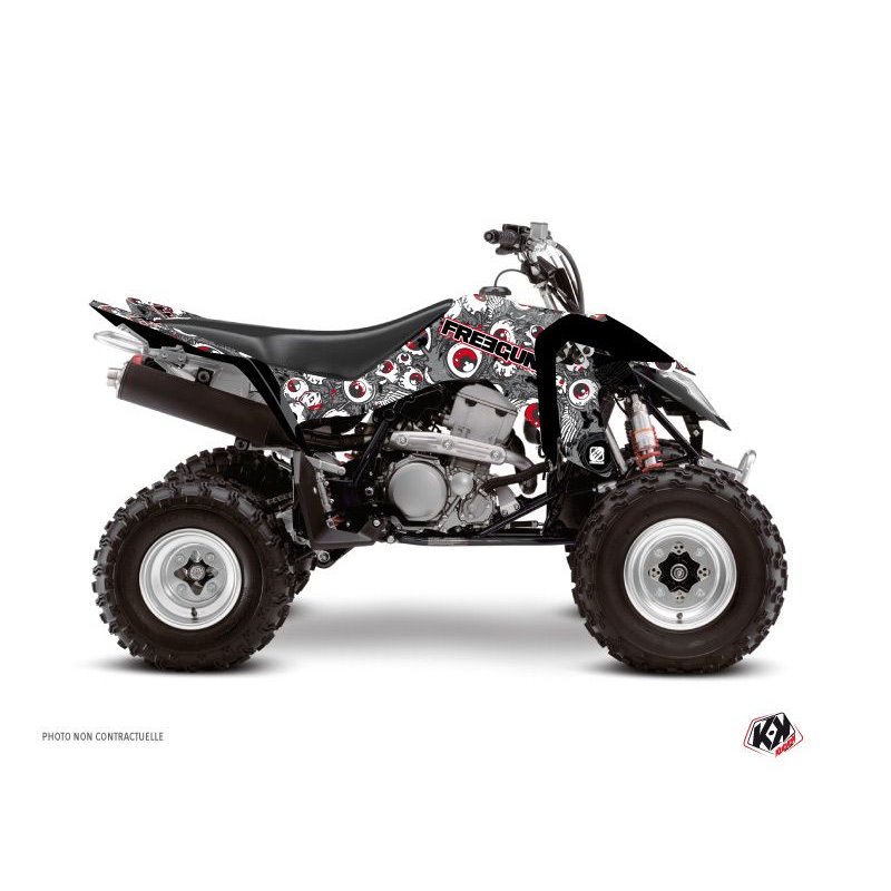 Kit Déco Quad Freegun Eyed Suzuki 400 LTZ IE Gris Rouge (2009-2011)