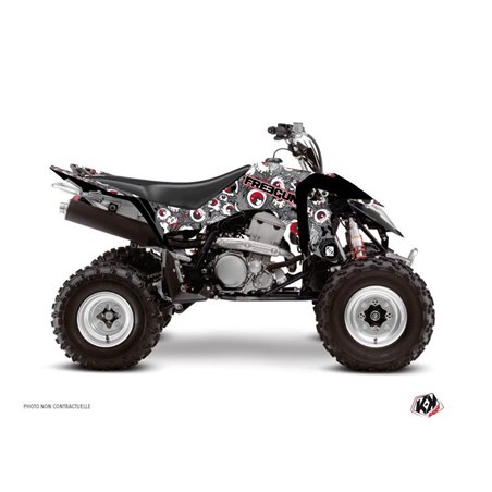 Kit Déco Quad Freegun Eyed Suzuki 400 LTZ IE Gris Rouge (2009-2011)